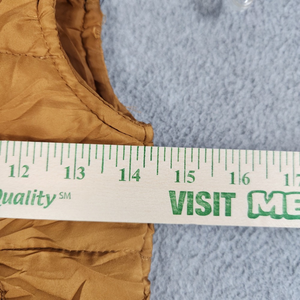 Eddie Bauer Puffer Vest Kids 4T Yellow Navy Blue Colorblock Corduroy Yoke Zip Up - Picture 5 of 8